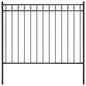 vidaXL Clôture de jardin Acier 1,7x1 m Noir
