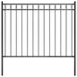 vidaXL Clôture de jardin Acier 1,7x1,2 m Noir