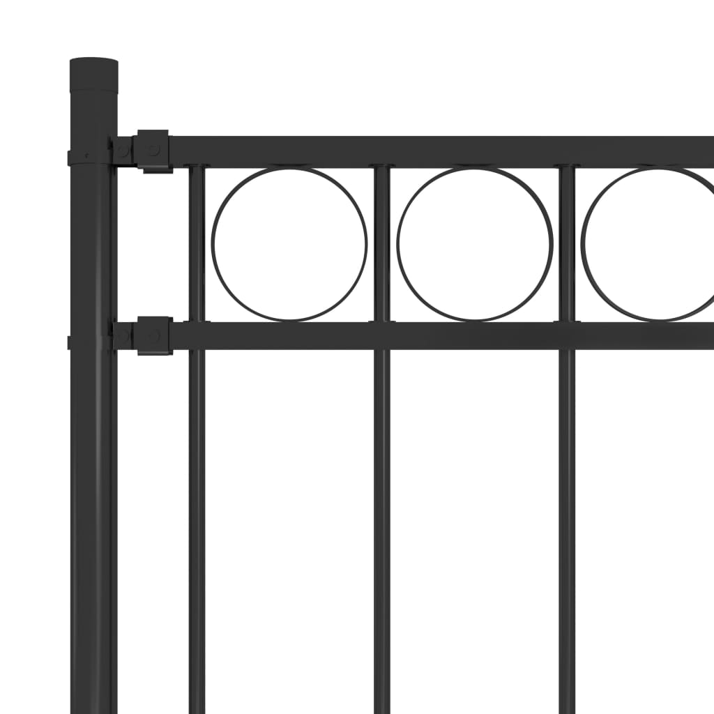 vidaXL Clôture de jardin Acier 1,7x1,2 m Noir