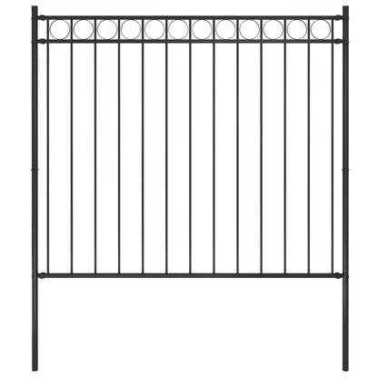 vidaXL Clôture de jardin Acier 1,7x1,5 m Noir