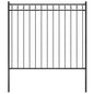 vidaXL Clôture de jardin Acier 1,7x1,5 m Noir