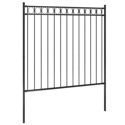 vidaXL Clôture de jardin Acier 1,7x1,5 m Noir