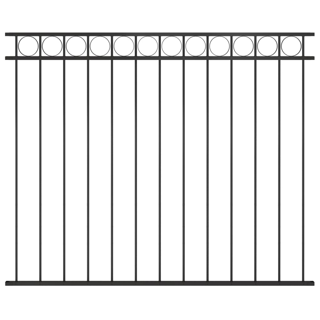 vidaXL Panneau de clôture Acier 1,7x1,5 m Noir