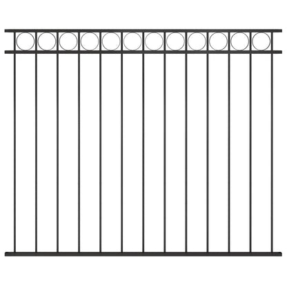 vidaXL Panneau de clôture Acier 1,7x1,5 m Noir