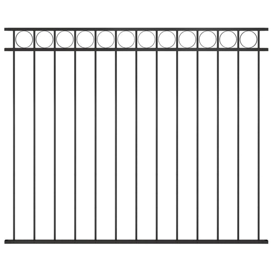 vidaXL Panneau de clôture Acier 1,7x1,5 m Noir