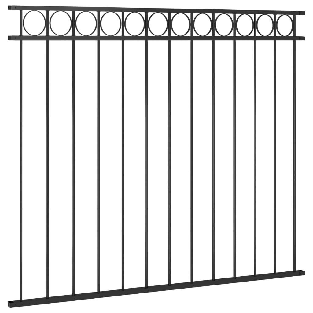 vidaXL Panneau de clôture Acier 1,7x1,5 m Noir