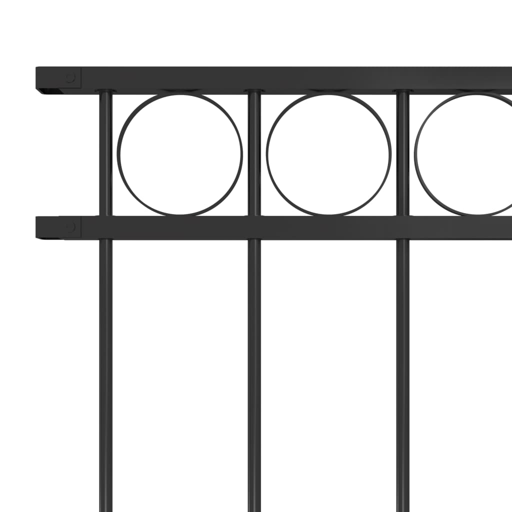 vidaXL Panneau de clôture Acier 1,7x1,5 m Noir