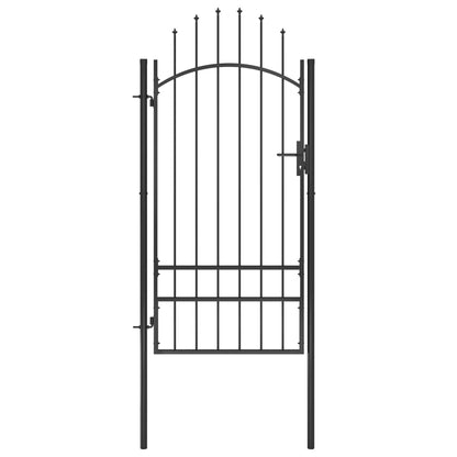 vidaXL Portail de jardin Acier 1x2,5 m Noir