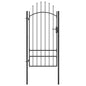 vidaXL Portail de jardin Acier 1x2,5 m Noir
