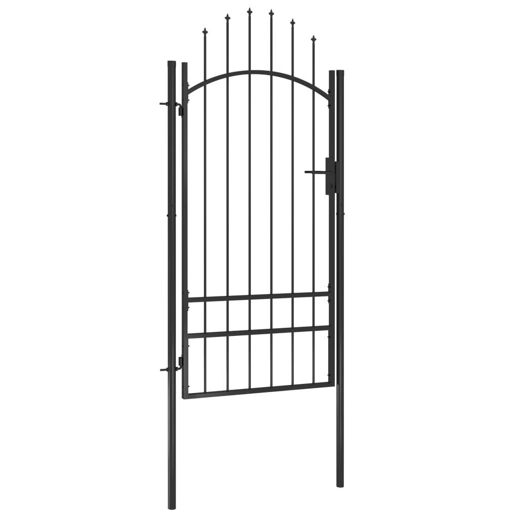 vidaXL Portail de jardin Acier 1x2,5 m Noir