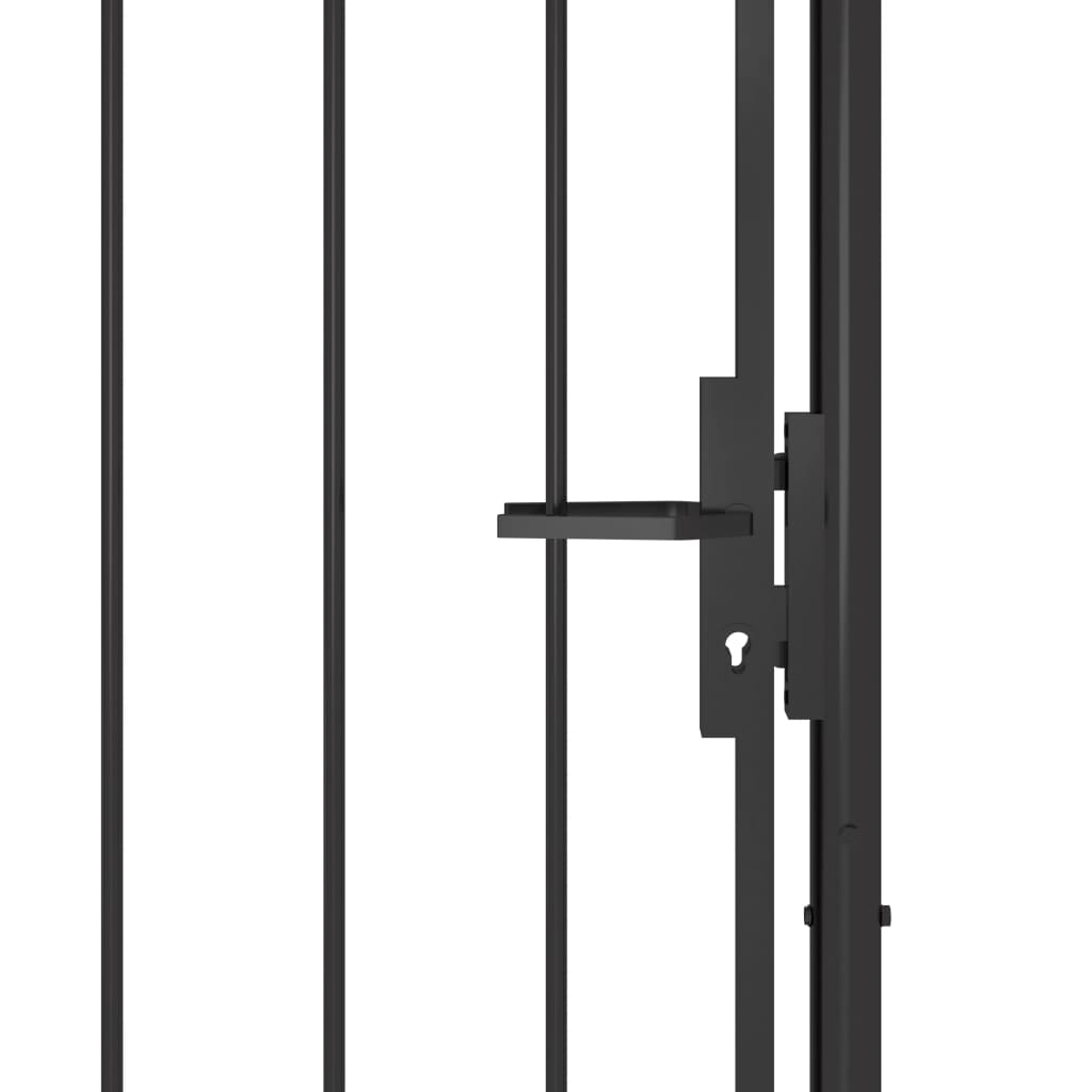 vidaXL Portail de jardin Acier 1x2,5 m Noir