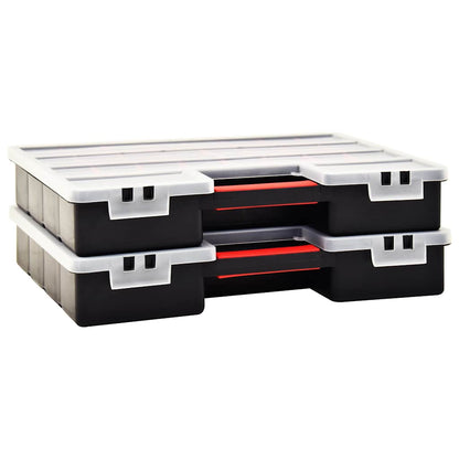 vidaXL Boîtes d'assortiment 2 pcs 460x325x80 mm plastique