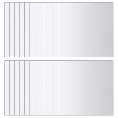 vidaXL Carreaux de miroir 48 pcs Carré Verre