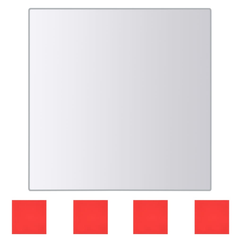 vidaXL Carreaux de miroir 48 pcs Carré Verre