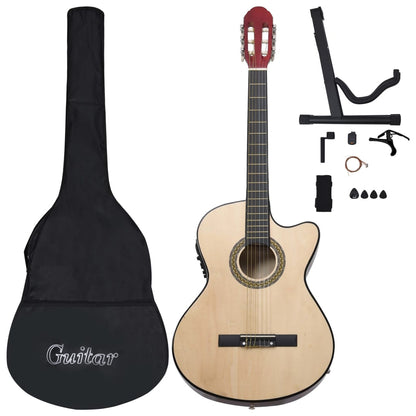 vidaXL Jeu de guitare 12 pcs occidental avec égaliseur et 6 cordes