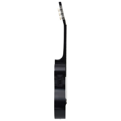 vidaXL Guitare découpée classique occidentale égaliseur 6 cordes Noir