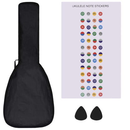 vidaXL Jeu de ukulélé soprano avec sac pour enfants Rose 21"