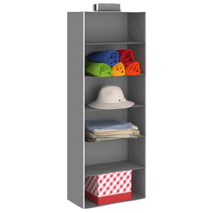 vidaXL Étagères suspendues de rangement 2 pcs 6 niveaux Tissu