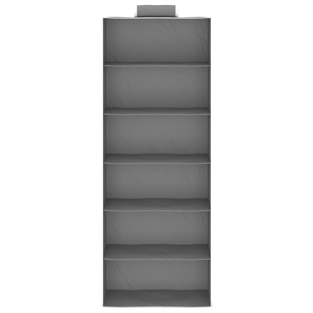 vidaXL Étagères suspendues de rangement 2 pcs 6 niveaux Tissu
