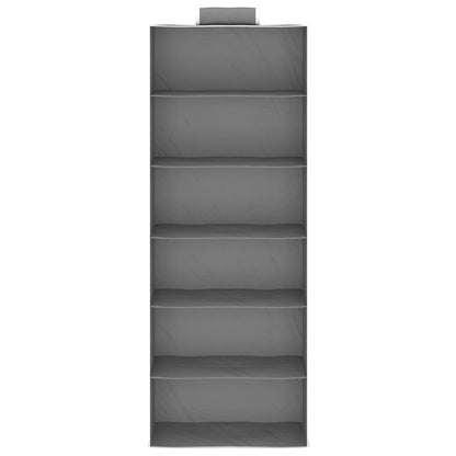 vidaXL Étagères suspendues de rangement 2 pcs 6 niveaux Tissu