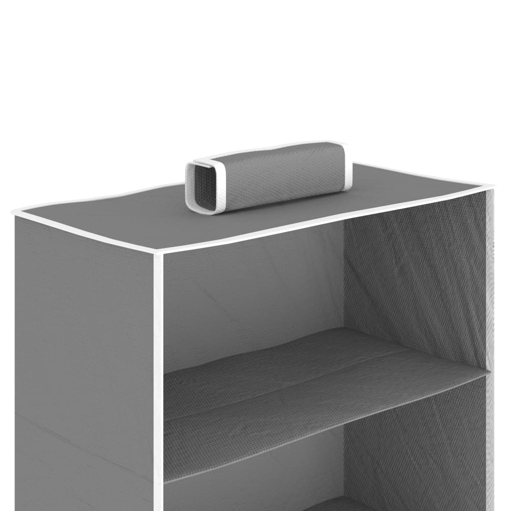 vidaXL Étagères suspendues de rangement 2 pcs 6 niveaux Tissu