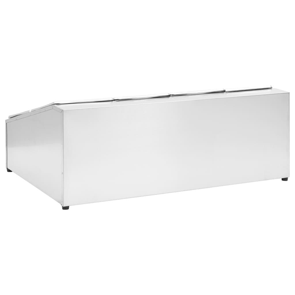 vidaXL Récipient Gastronorm avec 8 bacs GN 1/6 Acier inoxydable