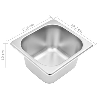 vidaXL Récipient Gastronorm avec 8 bacs GN 1/6 Acier inoxydable