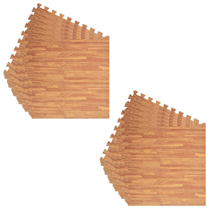 vidaXL Tapis de sol 12 pcs Grain de bois 4,32㎡ Mousse EVA