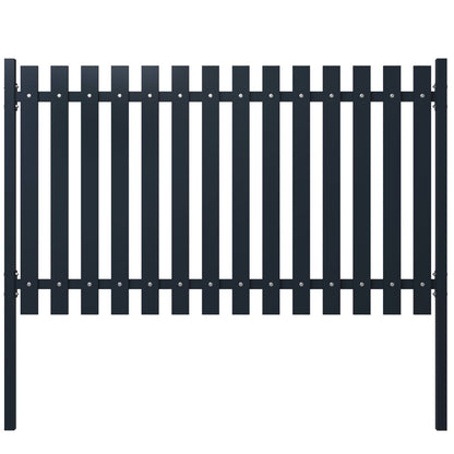 vidaXL Panneau de clôture Anthracite 174,5x75cm Acier enduit de poudre