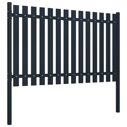 vidaXL Panneau de clôture Anthracite 174,5x75cm Acier enduit de poudre