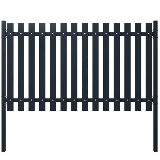 vidaXL Panneau clôture Anthracite 174,5x100 cm Acier enduit de poudre
