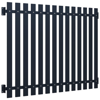 vidaXL Panneau clôture Anthracite 170,5x170 cm Acier enduit de poudre