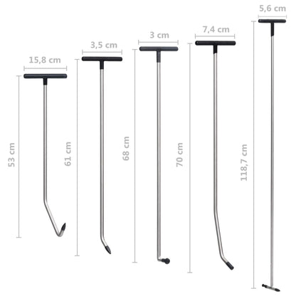 vidaXL Kit de débosselage sans peinture 5 pcs Acier inoxydable