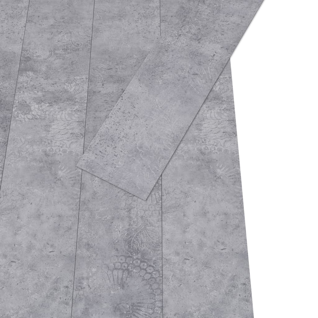 vidaXL Planches de plancher PVC 5,02 m² 2 mm Autoadhésif Gris ciment