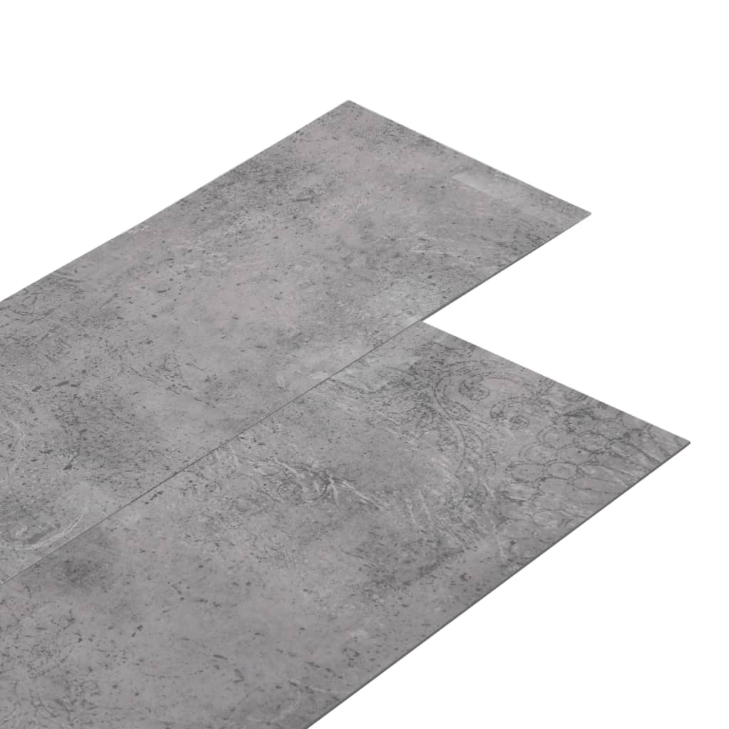 vidaXL Dalles de plancher PVC 4,46 m² 3 mm autoadhésif marron ciment