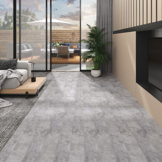 vidaXL Dalles de plancher PVC 4,46 m² 3 mm autoadhésif marron ciment