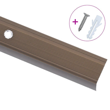 vidaXL Nez de marche Forme en L 5 pcs Aluminium 100 cm Marron