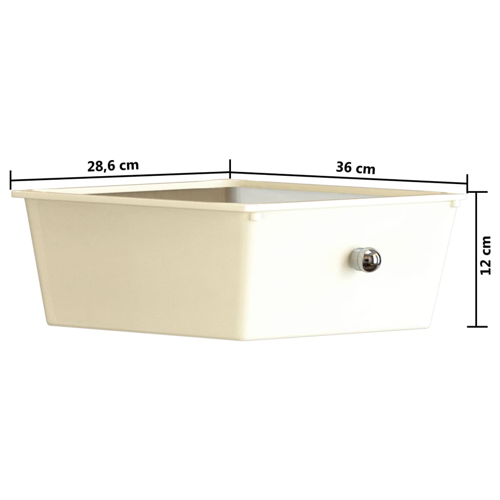 vidaXL Chariot de rangement mobile à 15 tiroirs XXL Blanc Plastique