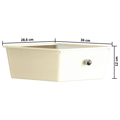 vidaXL Chariot de rangement mobile à 15 tiroirs XXL Blanc Plastique