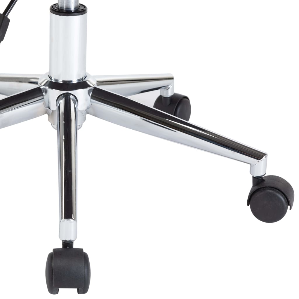 vidaXL Chaise pivotante de bureau Crème Bois courbé et similicuir
