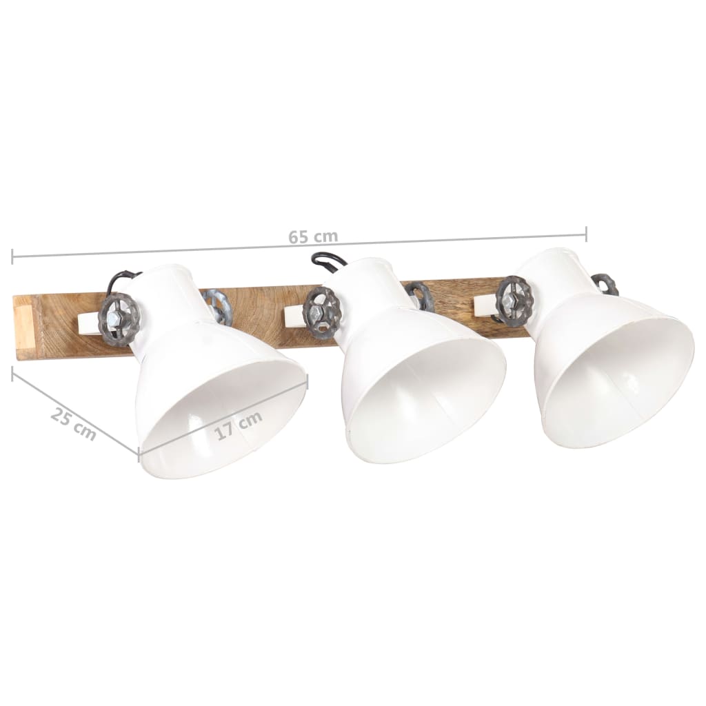 vidaXL Lampe murale industrielle Blanc 65x25 cm E27