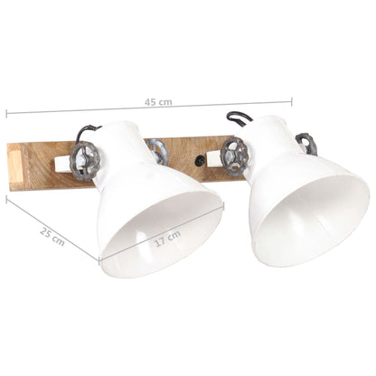 vidaXL Lampe murale industrielle Blanc 45x25 cm E27