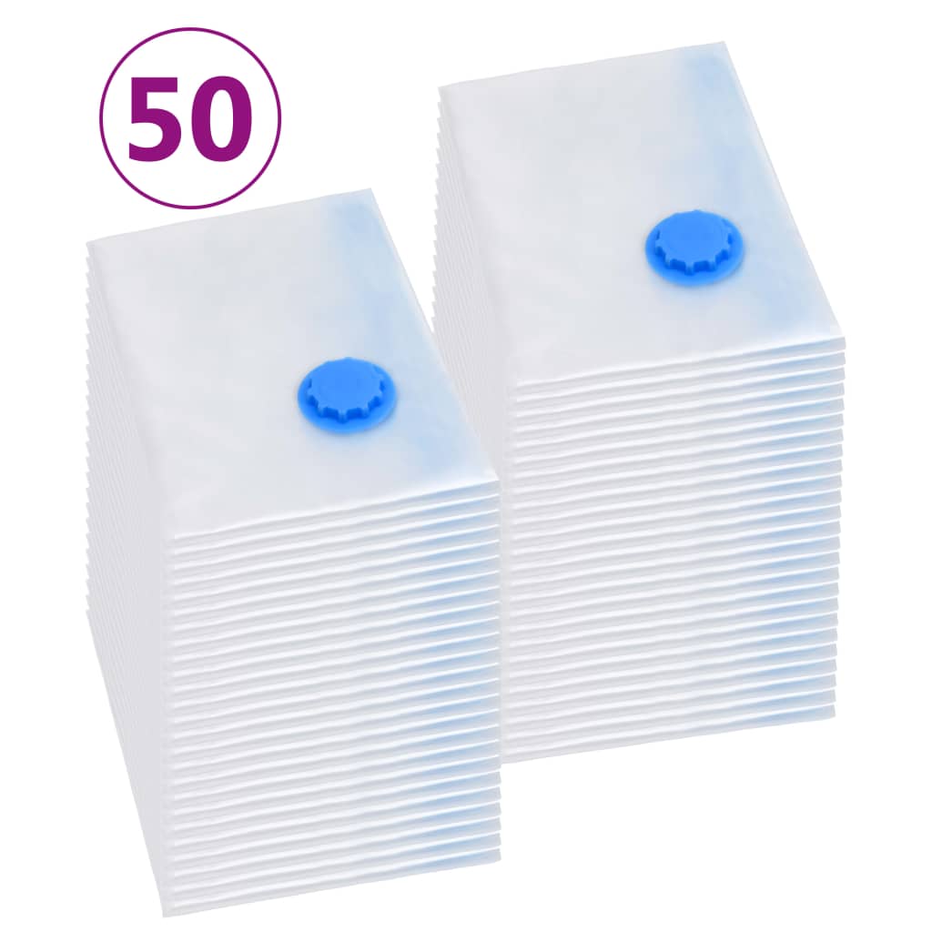 vidaXL Sacs de voyage sous vide Sacs de vêtements 120x70 cm 50 pcs
