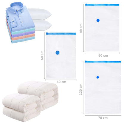 vidaXL Sacs de voyage sous vide Sacs de vêtements 120x70 cm 50 pcs