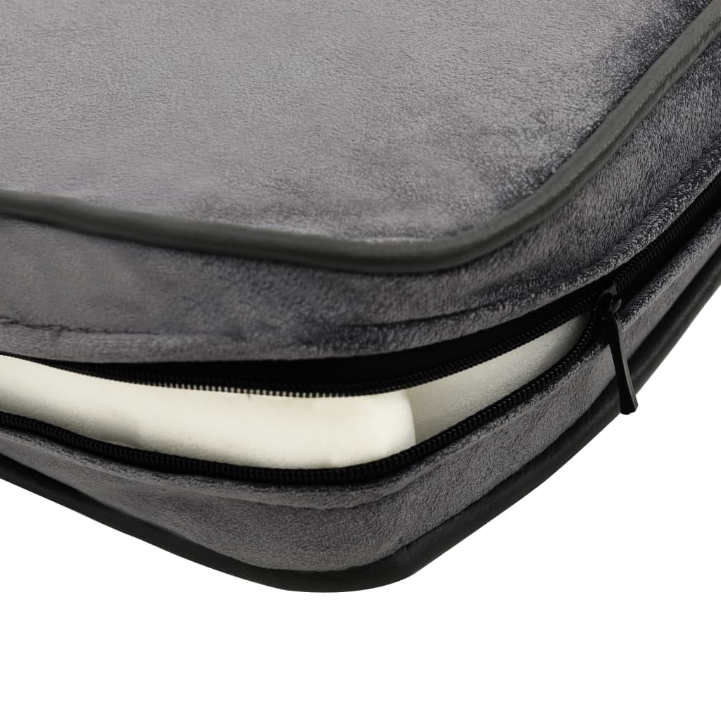 vidaXL Canapé pour chien Gris 81x43x31 cm Peluche et similicuir