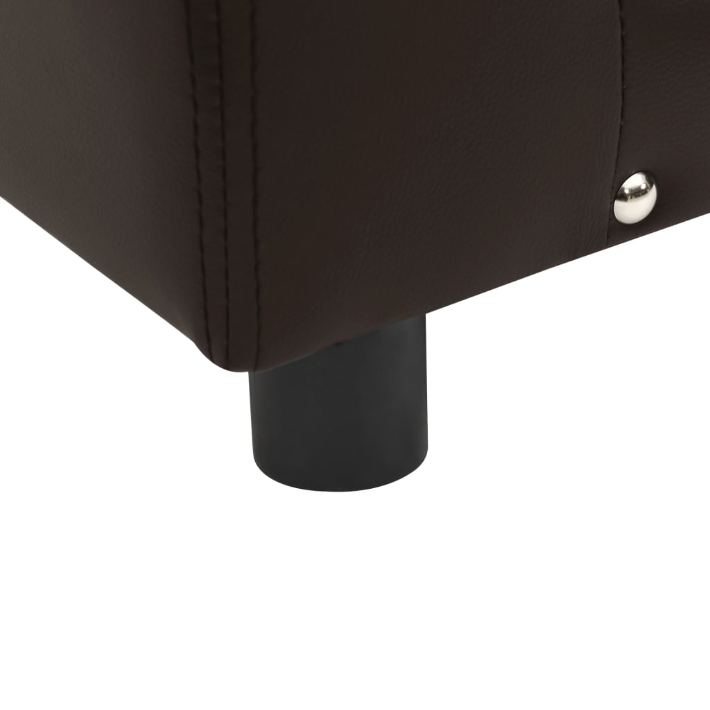 vidaXL Canapé pour chien Marron 81x43x31 cm Peluche et similicuir