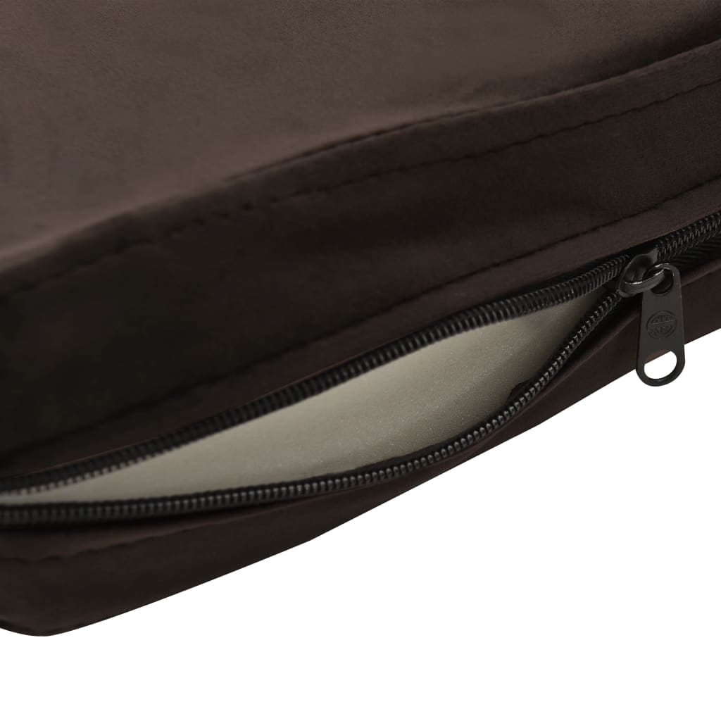 vidaXL Canapé pour chien Marron 81x43x31 cm Peluche et similicuir