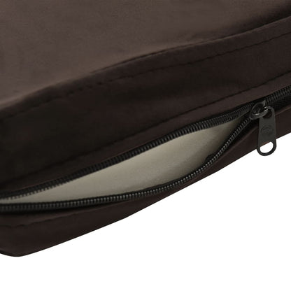 vidaXL Canapé pour chien Marron 81x43x31 cm Peluche et similicuir