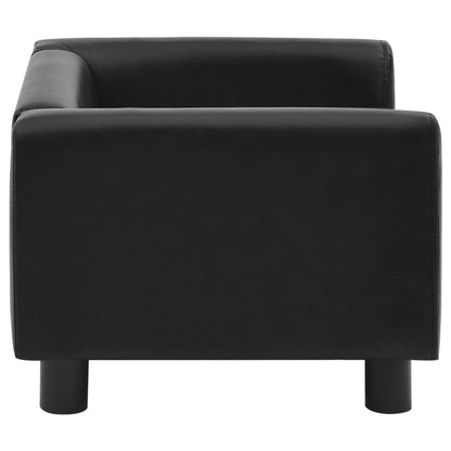 vidaXL Canapé pour chien Noir 60x43x30 cm Peluche et similicuir