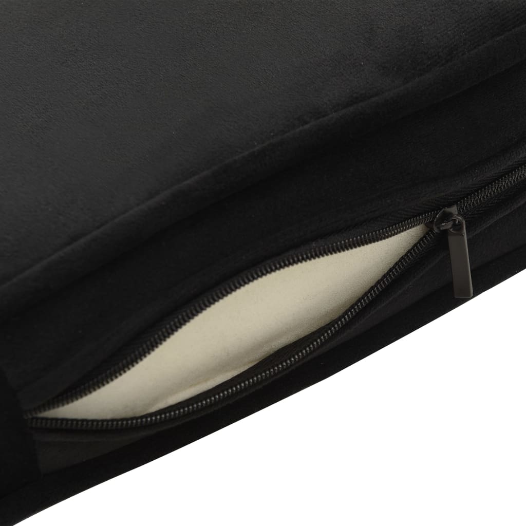 vidaXL Canapé pour chien Noir 60x43x30 cm Peluche et similicuir